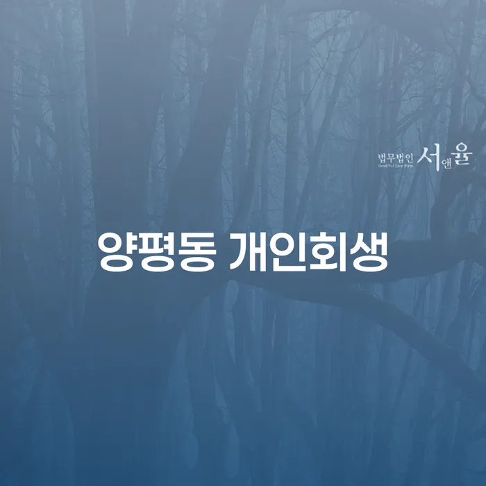 양평동 개인회생, 신청자격과 절차는 어떻게 될까요?