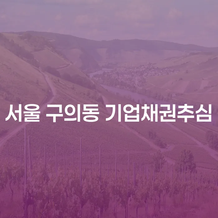 서울 구의동 기업채권추심과 구제금융: 당신의 기업을 위한 해결책은?